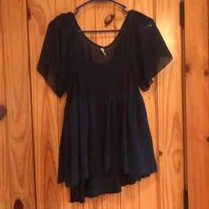 Navy Free People Top